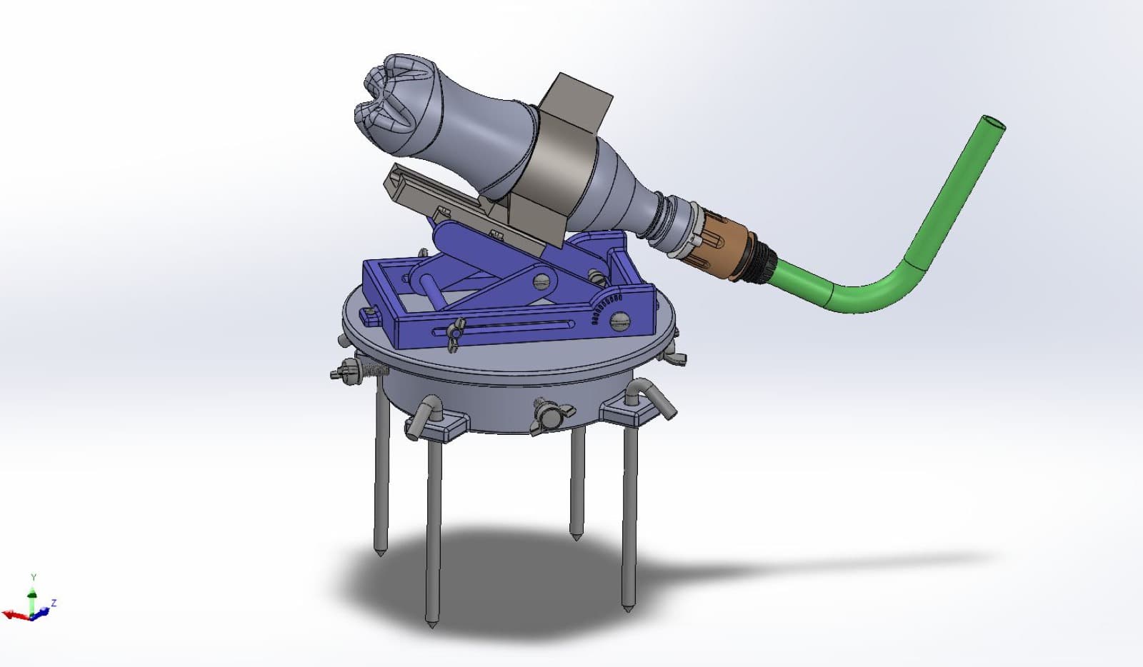CAD model of the full assembly