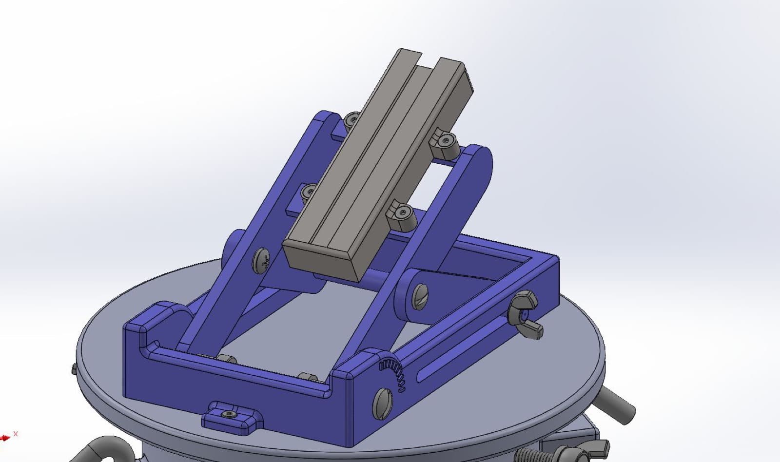 Rail base fixed to the elevation mechanism with four M3 screws