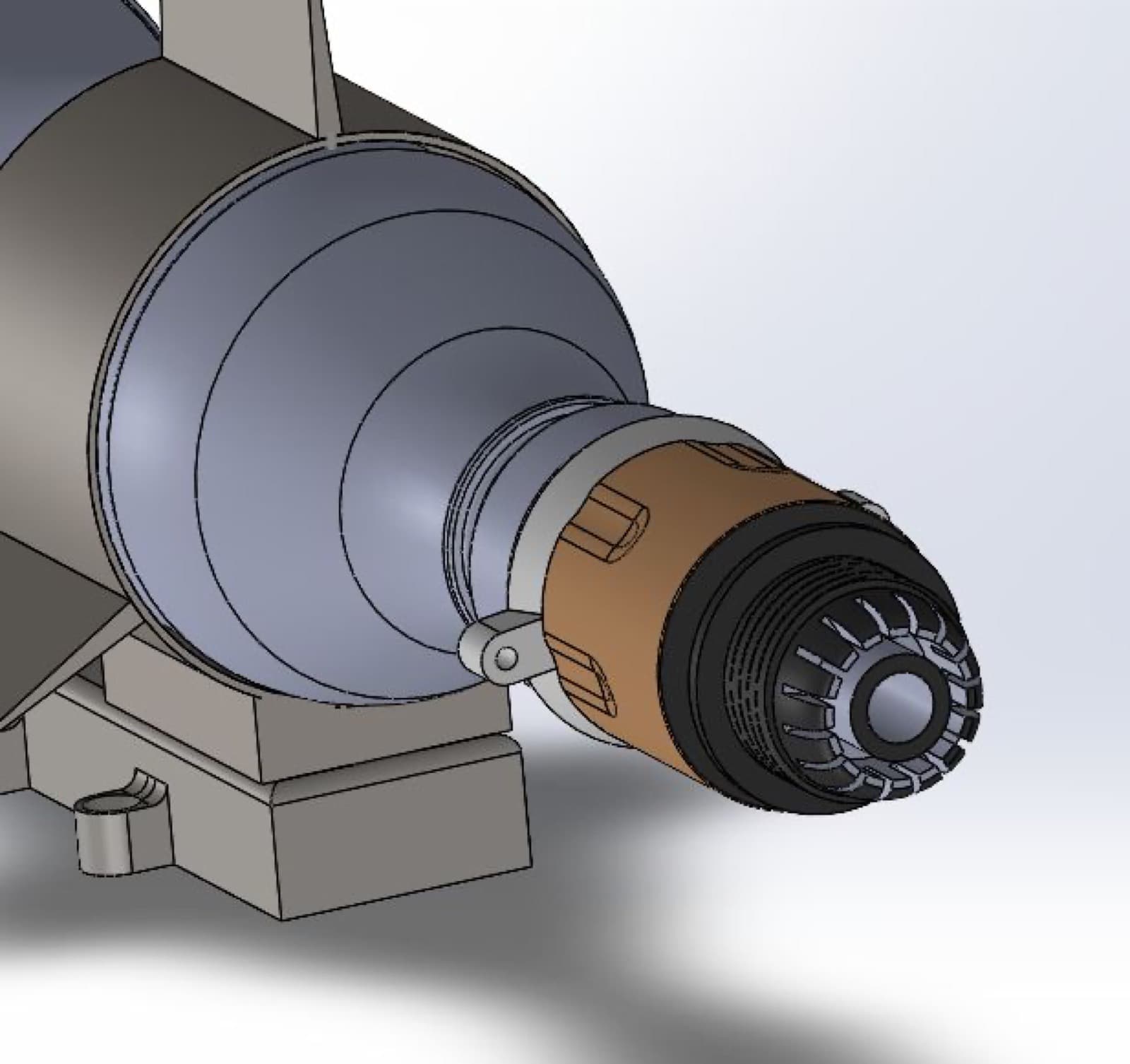 Release ring over the quick connector sleeve, with anchor holes for the cord